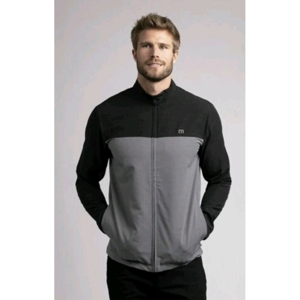 New Travis Mathew Gray Gate Change Jacket Men XL Full Zip Stretch Golf Casual